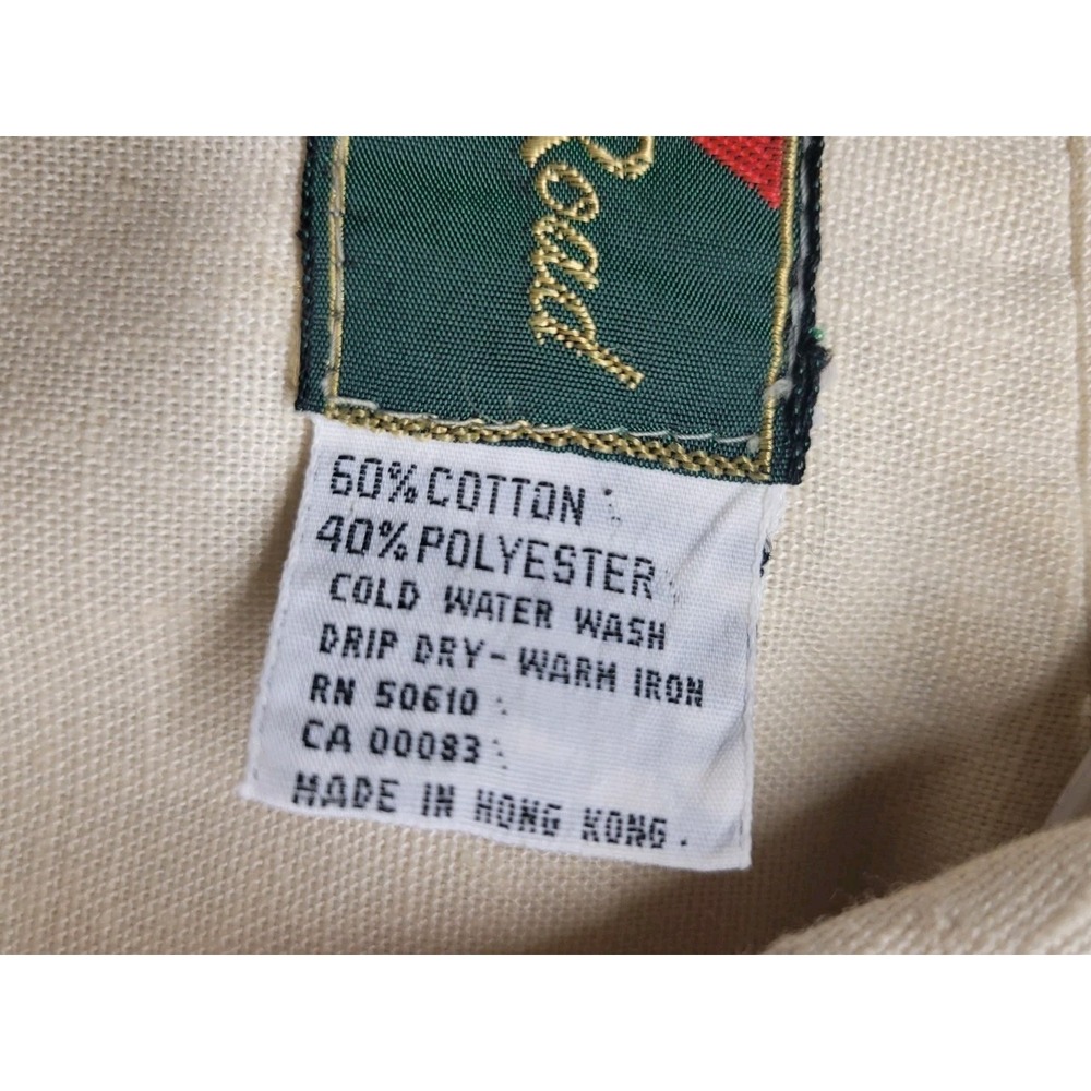 Vintage 90's Rocky Road Beige Twill Crop 3/4 Sleeve Open Front Jacket Womens 10 - Picture 5 of 10